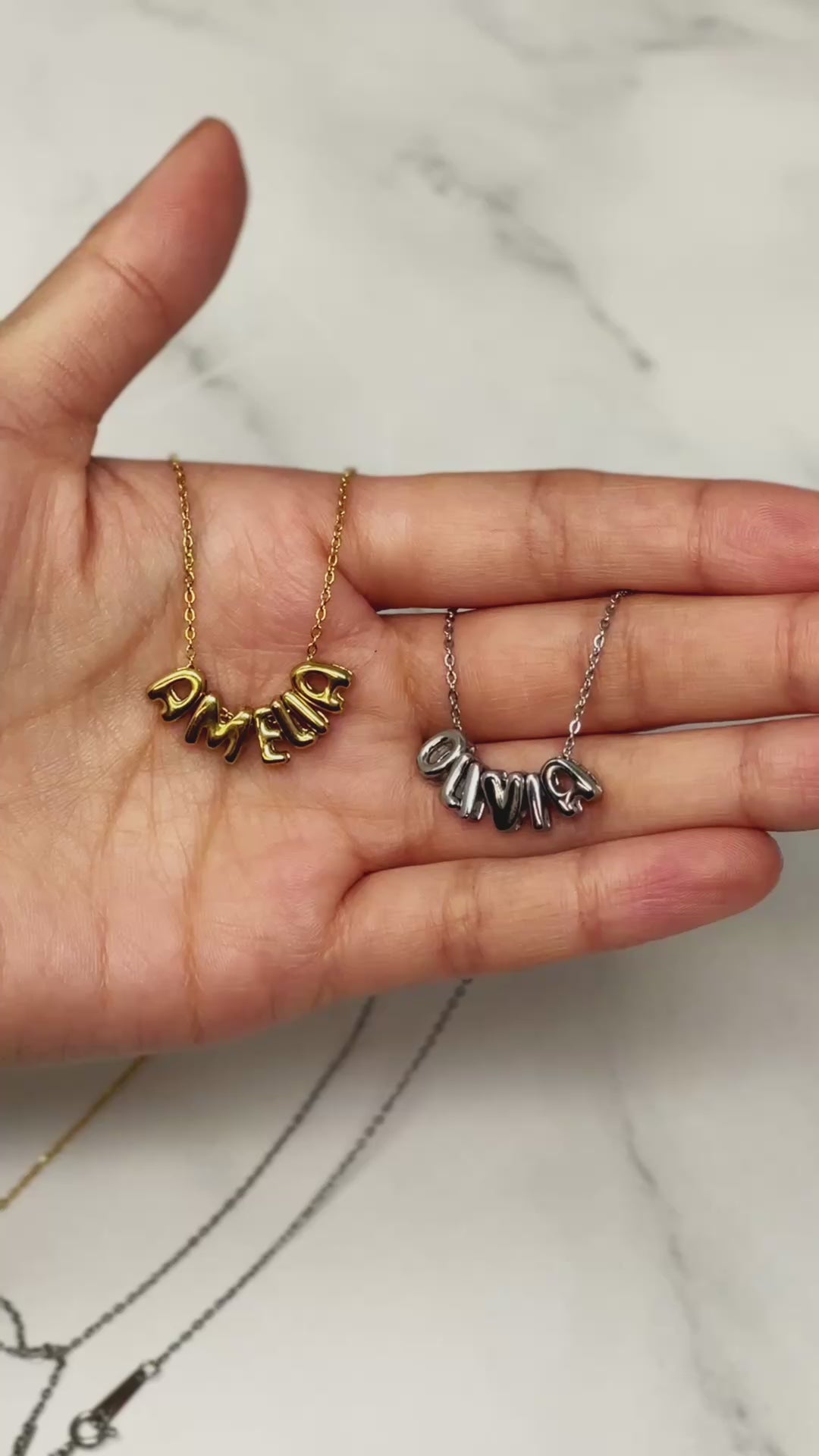 Bubble Custom Name Necklace